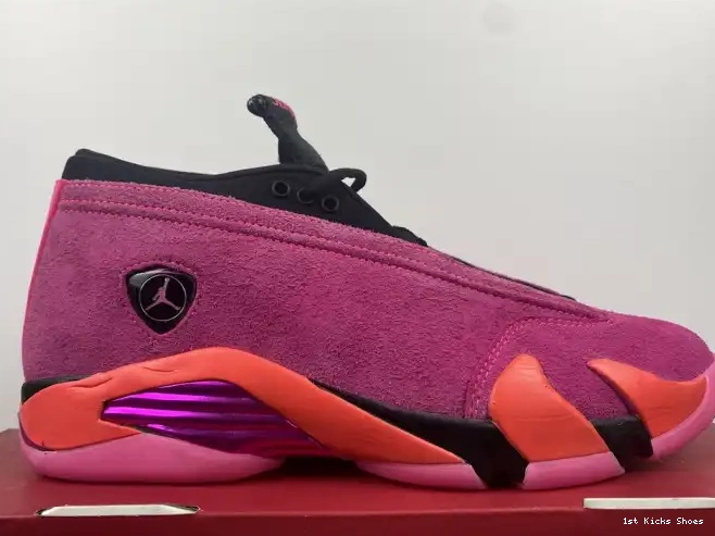 1st Kicks Shoes Pink DH4121-600 (W) Retro Shocking 14 Jordan Low 0514
